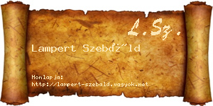 Lampert Szebáld névjegykártya